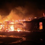 В поселке Андриановичи горела баня.