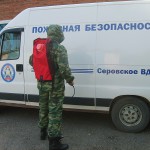 В деревне Поспелкова, что под Серовом, добровольные пожарные отсекли от огня жилой дом