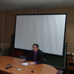 Начальник Управления образования на очередной встрече с прессой. Фото: Михаил Бобков, "Глобус".