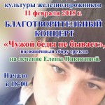 В Серове пройдет благотворительный концерт в помощь Елене Никитиной