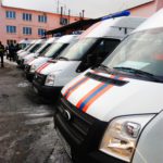 Машины аварийно-диспетчерской службы из разных городов Свердловской области